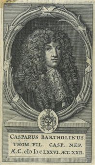 BARTHOLIN, Caspar (1655 1738). Brustbild nach viertelrechts im Oval