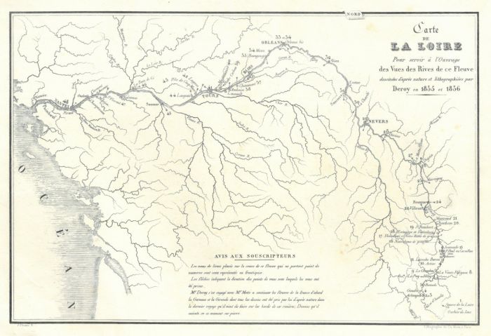 LOIRE. - Karte. - "Carte de la Loire".