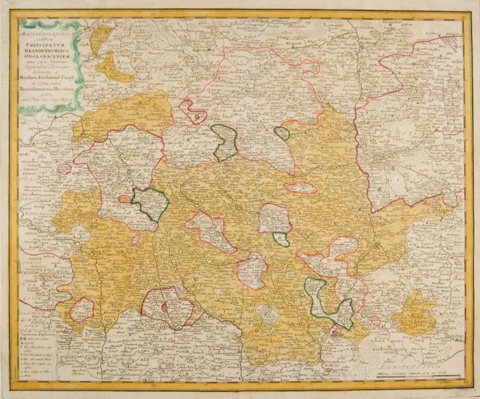 ANSBACH. Karte. "Mappa Geographica exhibens Principatvm
