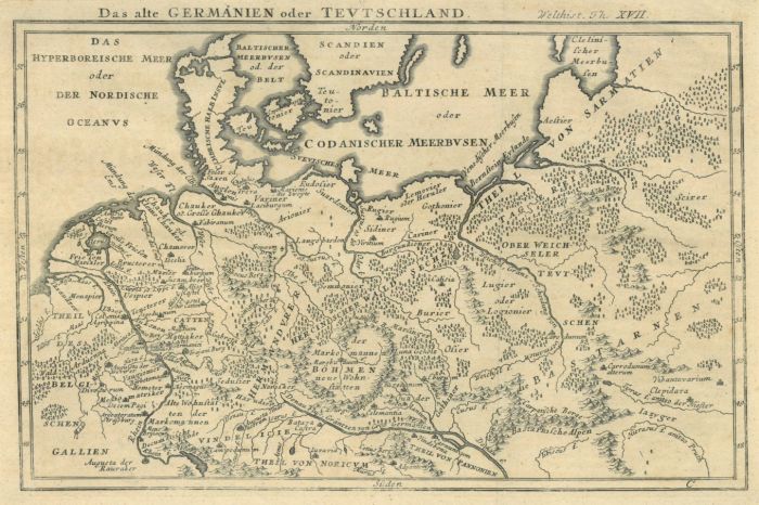 Deutschland Karte Das Alte Germanien Oder Teutschland