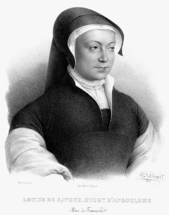 ANGOULÈME, Louise de Savoy, Duchesse d' (1476 1531). Brustbild nach