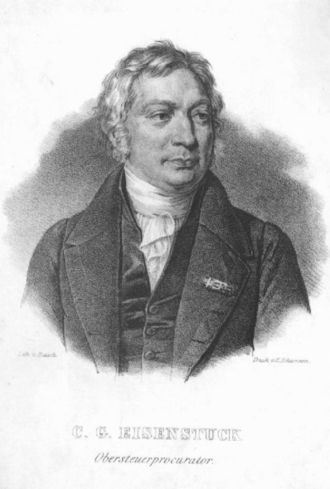 EISENSTUCK, Christian Gottlieb (1773 1853). Brustbild nach