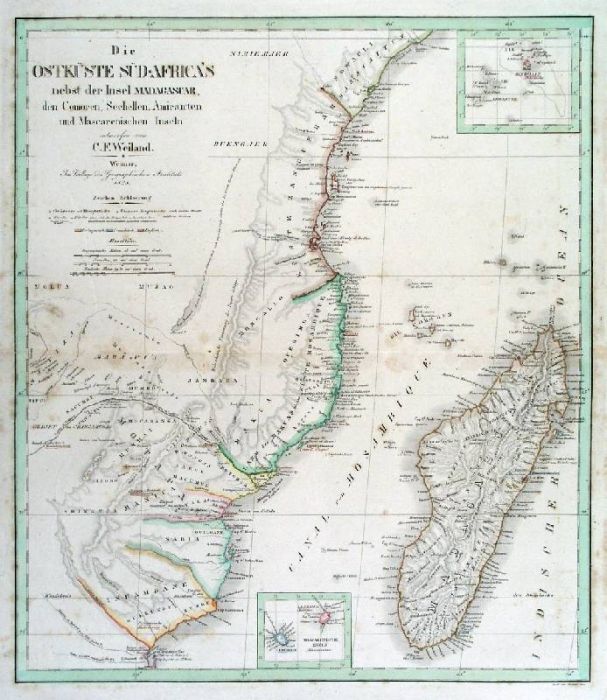AFRIKA. - Südostküste. - Karte. -