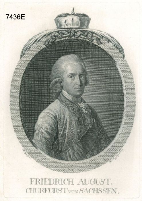 FRIEDRICH AUGUST I., König von Sachsen (1750 1827). Brustbild nach